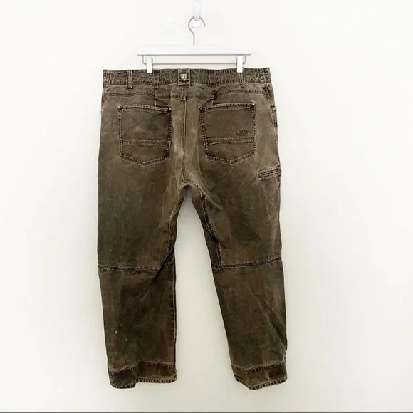 Kuhl Rydr Pants Vintage Patina Dye Distressed Worn In Brown Size 40 x 30 - Picture 8 of 14
